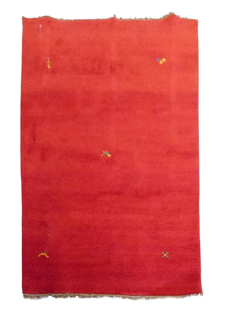 One Of The Kind Indian Hand-Knotted Gabbeh Rug 6'6" X 4'7"